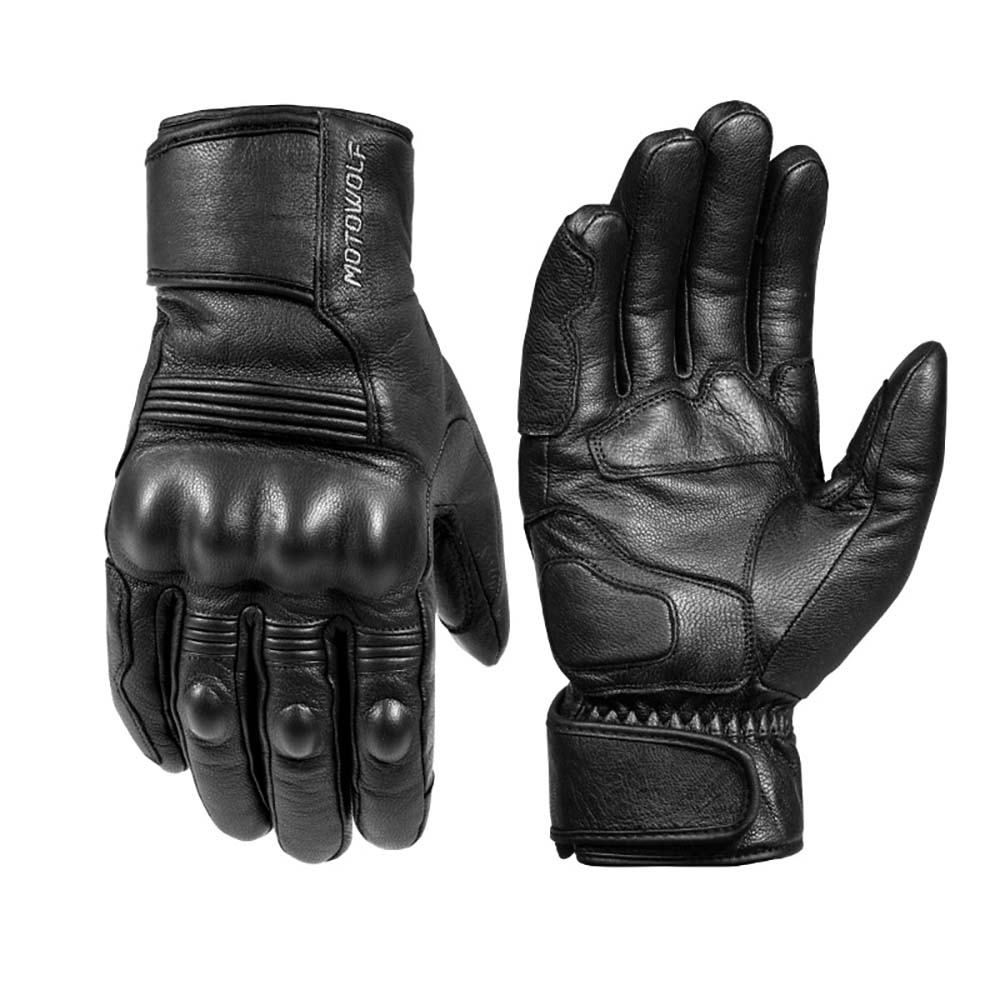 Real Leather Motorcycle Gloves