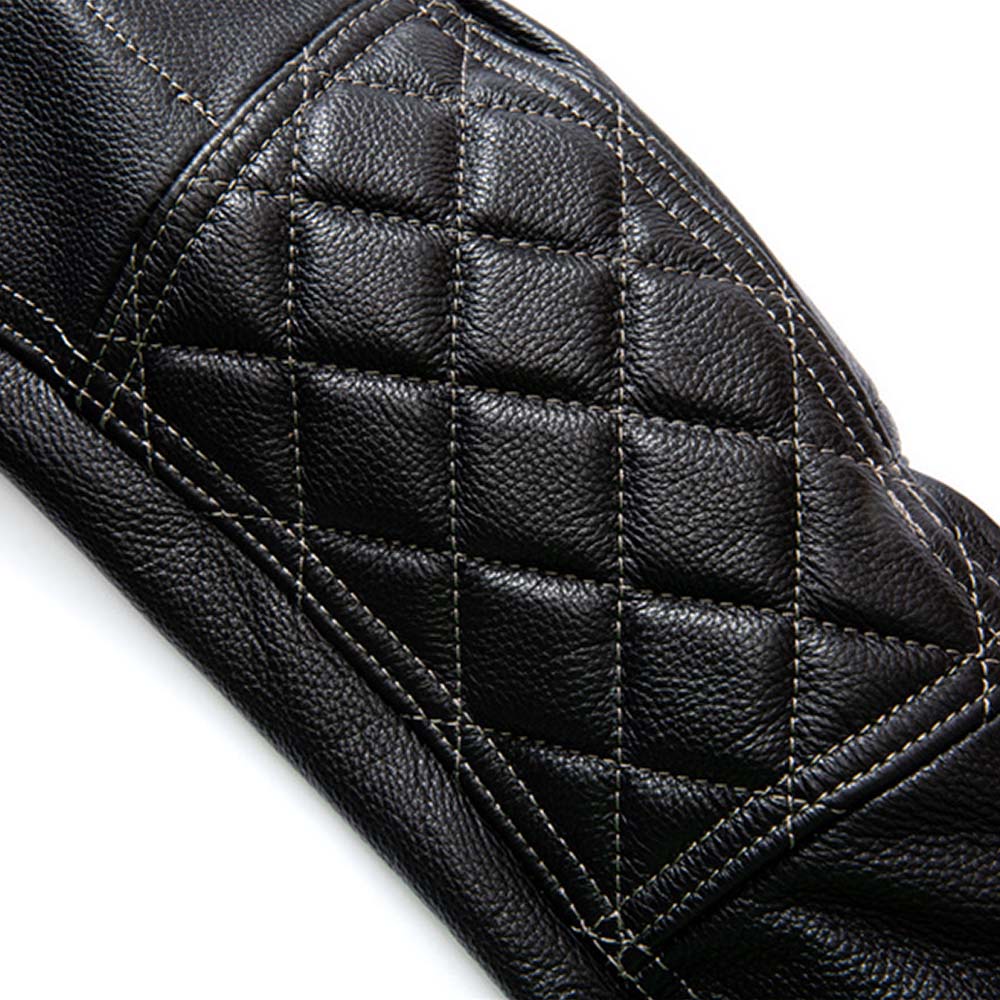 Natural Leather Biker Jacket for Men